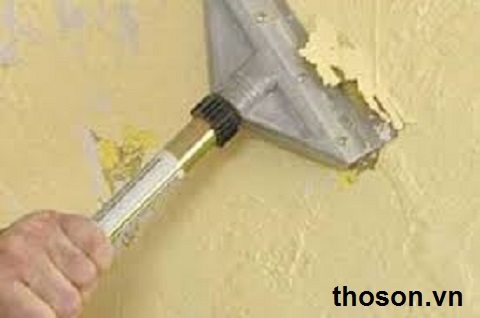 Xử lý tường cũ trước khi sơn lại